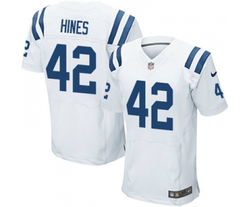 Nike Indianapolis Colts #42 Nyheim Hines White Men's Stitched NFL Elite Jersey