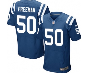 Nike Indianapolis Colts #50 Jerrell Freeman Blue Elite Jersey