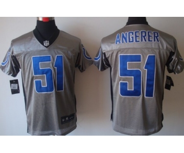 Nike Indianapolis Colts #51 Pat Angerer Gray Shadow Elite Jersey