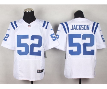 Nike Indianapolis Colts #52 D'Qwell Jackson White Elite Jersey