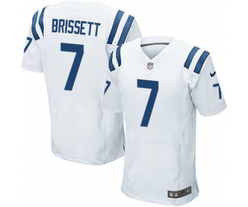 Nike Indianapolis Colts #7 Jacoby Brissett White Men's Stitched NFL Elite Jersey