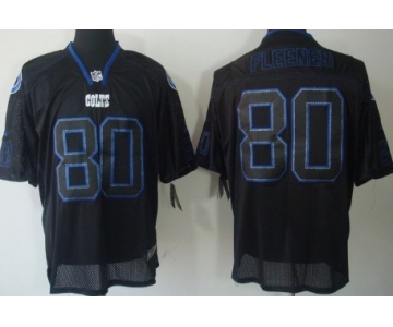 Nike Indianapolis Colts #80 Coby Fleener Lights Out Black Elite Jersey