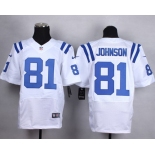 Nike Indianapolis Colts #81 Andre Johnson White Elite Jersey