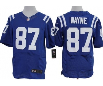 Nike Indianapolis Colts #87 Reggie Wayne Blue Elite Jersey