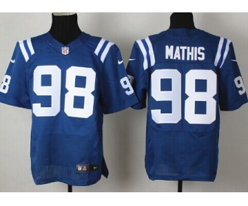 Nike Indianapolis Colts #98 Robert Mathis Blue Elite Jersey