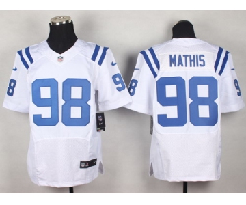 Nike Indianapolis Colts #98 Robert Mathis White Elite Jersey