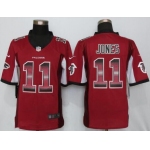 Men's Atlanta Falcons #11 Julio Jones Red Stitched NFL 2015 Nike Strobe Fashion Jersey