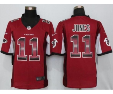 Men's Atlanta Falcons #11 Julio Jones Red Stitched NFL 2015 Nike Strobe Fashion Jersey