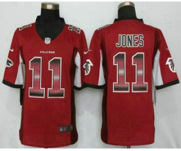 Men's Atlanta Falcons #11 Julio Jones Red Strobe 2015 NFL Nike Fashion Jersey