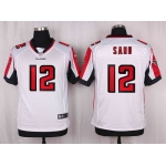 Men's Atlanta Falcons #12 Mohamed Sanu White Road NFL Nike Elite Jersey