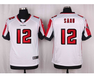 Men's Atlanta Falcons #12 Mohamed Sanu White Road NFL Nike Elite Jersey