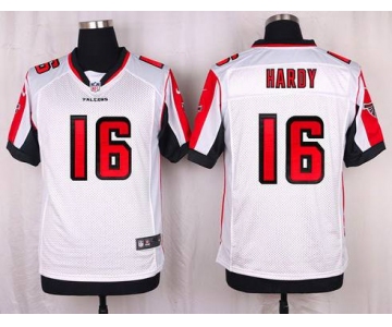 Men's Atlanta Falcons #16 Justin Hardy White Road NFL Nike Elite Jersey