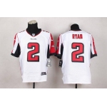 Men's Atlanta Falcons #2 Matt Ryan Nike White Elite Jersey