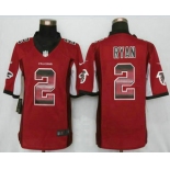 Men's Atlanta Falcons #2 Matt Ryan Red Strobe 2015 NFL Nike Fashion Jersey