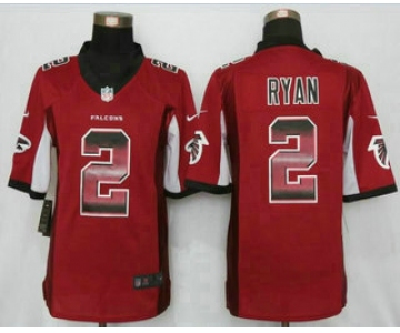 Men's Atlanta Falcons #2 Matt Ryan Red Strobe 2015 NFL Nike Fashion Jersey