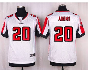 Men's Atlanta Falcons #20 Phillip Adams White Road NFL Nike Elite Jersey