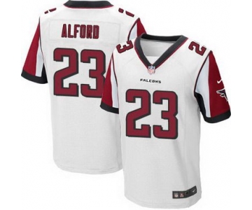 Men's Atlanta Falcons #23 Robert Alford White Road NFL Nike Elite Jersey