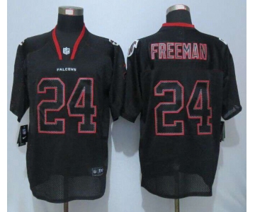 Men's Atlanta Falcons #24 Devonta Freeman Lights Out Black Elite Jersey