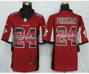 Men's Atlanta Falcons #24 Devonta Freeman Red Strobe 2015 NFL Nike Fashion Jersey