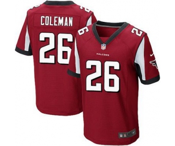 Men's Atlanta Falcons #26 Tevin Coleman Red Team Color NFL Nike Elite Jersey