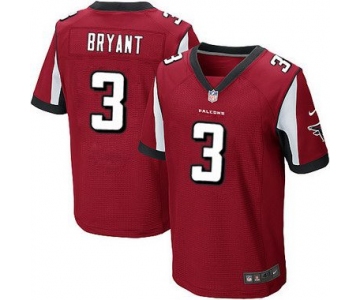 Men's Atlanta Falcons #3 Matt Bryant Red Team Color NFL Nike Elite Jersey