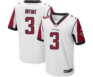 Men's Atlanta Falcons #3 Matt Bryant White Road NFL Nike Elite Jersey