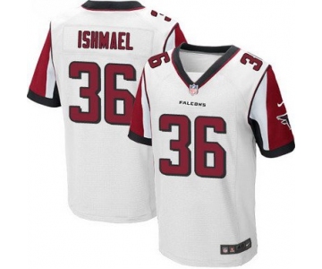 Men's Atlanta Falcons #36 Kemal Ishmael White Road NFL Nike Elite Jersey