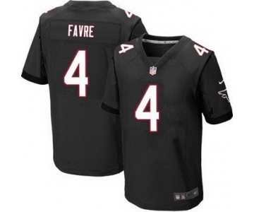 Men's Atlanta Falcons #4 Brett Favre Black Retired Player NFL Nike Elite Jersey