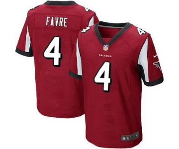 Men's Atlanta Falcons #4 Brett Favre Red Retired Player NFL Nike Elite Jersey