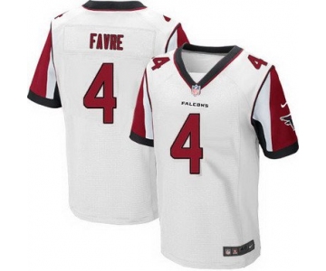 Men's Atlanta Falcons #4 Brett Favre White Retired Player NFL Nike Elite Jersey