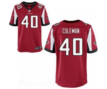 Men's Atlanta Falcons #40 Derrick Coleman Red Team Color Stitched NFL Nike Elite Jersey