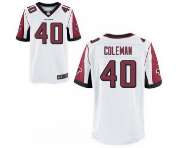 Men's Atlanta Falcons #40 Derrick Coleman White Road Stitched NFL Nike Elite Jersey