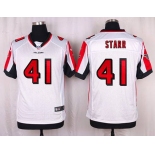 Men's Atlanta Falcons #41 Tyler Starr White Road NFL Nike Elite Jersey