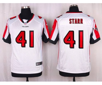 Men's Atlanta Falcons #41 Tyler Starr White Road NFL Nike Elite Jersey