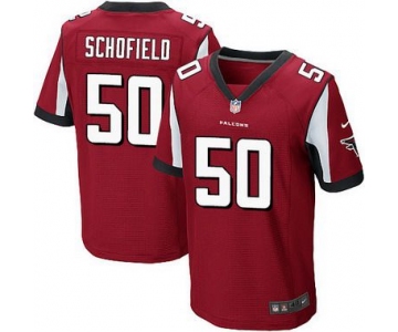 Men's Atlanta Falcons #50 O'Brien Schofield Red Team Color NFL Nike Elite Jersey