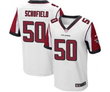 Men's Atlanta Falcons #50 O'Brien Schofield White Road NFL Nike Elite Jersey