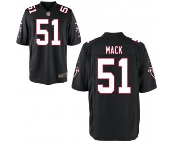 Men's Atlanta Falcons #51 Alex Mack Black Alternate NFL Nike Elite Jersey
