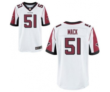 Men's Atlanta Falcons #51 Alex Mack White Road NFL Nike Elite Jersey