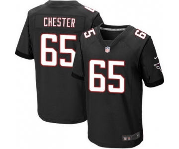 Men's Atlanta Falcons #65 Chris Chester Black Alternate NFL Nike Elite Jersey