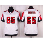 Men's Atlanta Falcons #65 Chris Chester White Road NFL Nike Elite Jersey