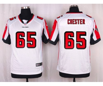 Men's Atlanta Falcons #65 Chris Chester White Road NFL Nike Elite Jersey