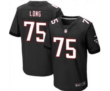 Men's Atlanta Falcons #75 Jake Long Black Alternate NFL Nike Elite Jersey