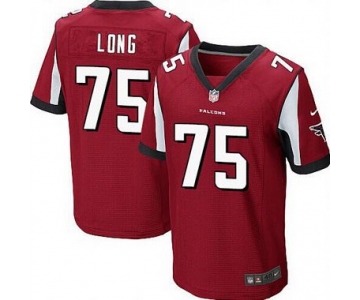 Men's Atlanta Falcons #75 Jake Long Red Team Color NFL Nike Elite Jersey