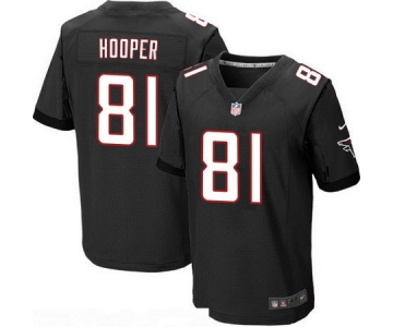 Men's Atlanta Falcons #81 Austin Hooper Black Alternate Stitched NFL Nike Elite Jersey