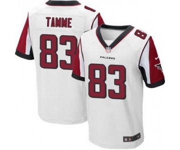 Men's Atlanta Falcons #83 Jacob Tamme White Road NFL Nike Elite Jersey