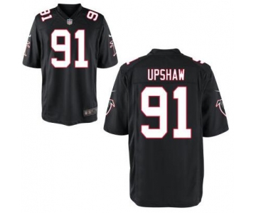 Men's Atlanta Falcons #91 Courtney Upshaw Black Alternate NFL Nike Elite Jersey