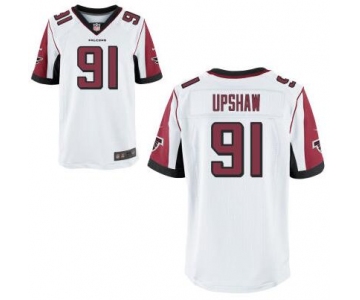 Men's Atlanta Falcons #91 Courtney Upshaw White Road NFL Nike Elite Jersey