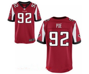 Men's Atlanta Falcons #92 Dontari Poe Red Team Color Stitched NFL Nike Elite Jersey