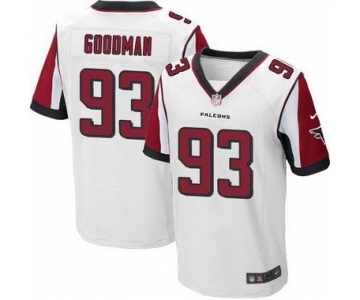 Men's Atlanta Falcons #93 Malliciah Goodman White Road NFL Nike Elite Jersey