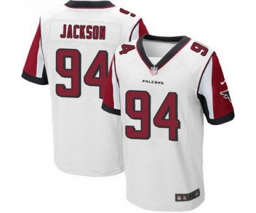 Men's Atlanta Falcons #94 Tyson Jackson White Road NFL Nike Elite Jersey